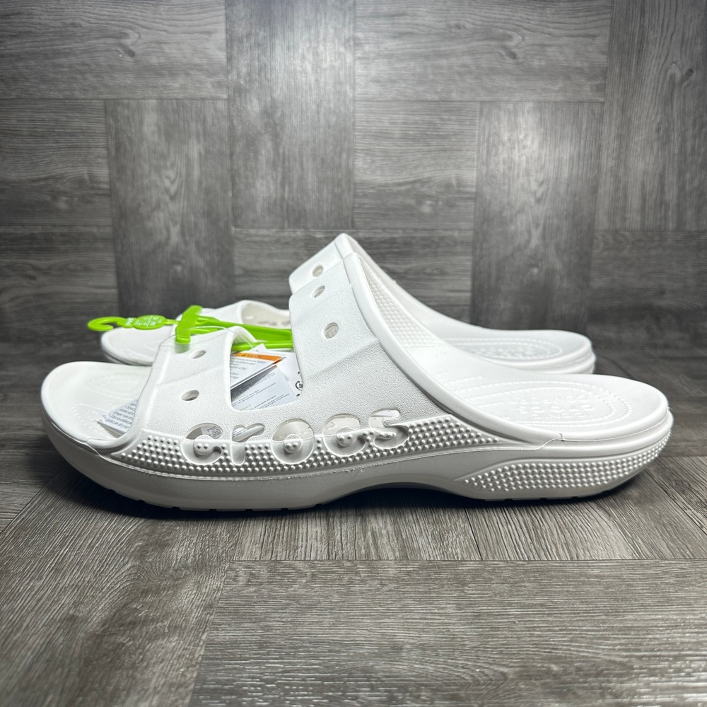Crocs Baya Sandal Mens 13 White Lightweight Breathable Casual Slides NEW - Picture 5 of 8